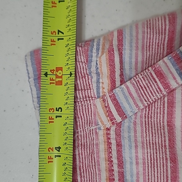 Talbots Striped Linen Blend Pullon Shorts size 10 - Picture 5 of 8